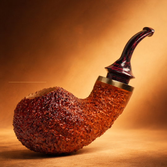 Gradient-Colored Carved Hollow Apple Pipe