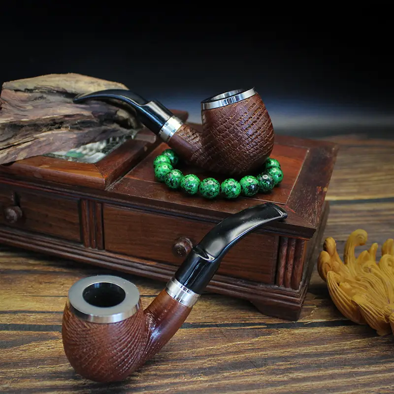 Handmade 9mm Oak Wood Smoking Pipe