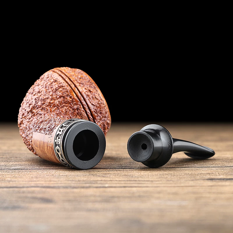 Hand-Carved Briar Bulldog Pipe