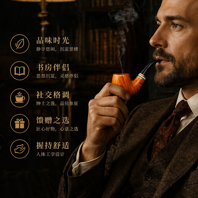Handmade Sherlock-Style Bent Pipe - Image 4