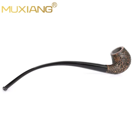 Rustic briarwood hobbit pipe