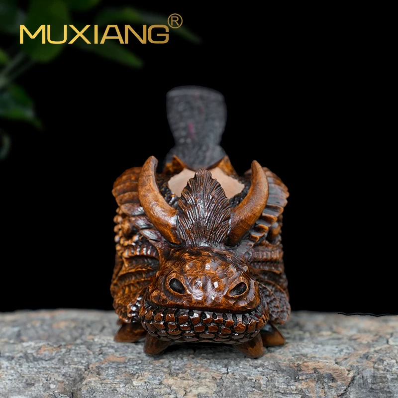 Hand-Carved Dragon-Head Smoking Pipe - Image 2