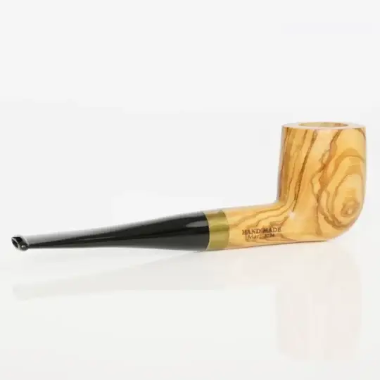 Premium Straight Stem Olive Wood Smoking Pipe