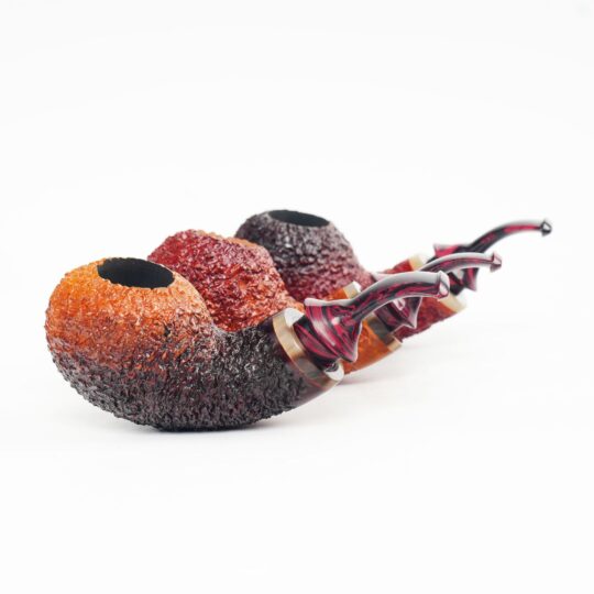 Gradient-Colored Carved Hollow Apple Pipe
