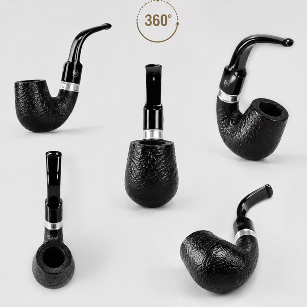 9mm Bent Sherlock Holmes Tobacco Pipe - Image 2