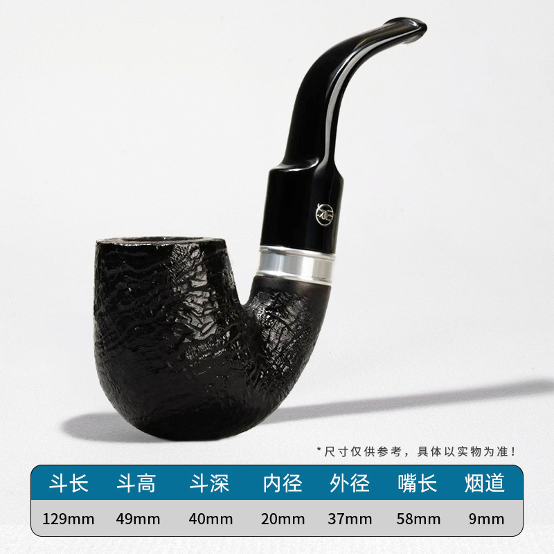 9mm Bent Sherlock Holmes Tobacco Pipe - Image 3